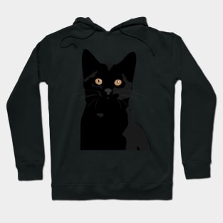 Black Cat Peeking Hoodie